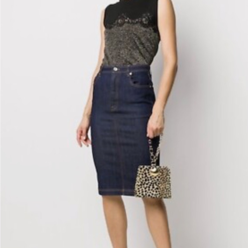 Dolce & Gabbana Dark Blue Denim Pencil Skirt size 4